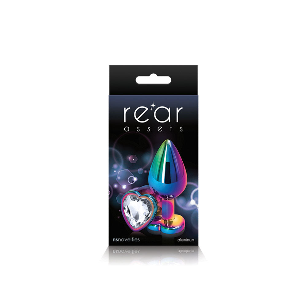 Rear Assets - Multicolor Heart - Medium - Clear nsnovelties