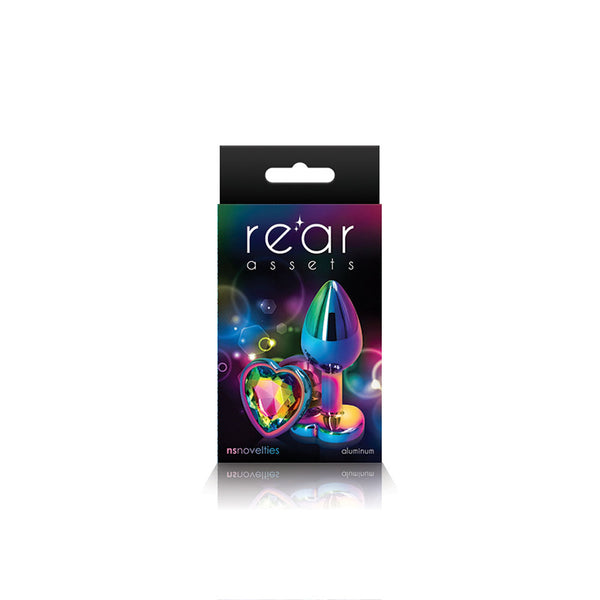 Rear Assets - Multicolor Heart - Medium - Rainbow nsnovelties