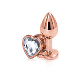 Rear Assets - Rose Gold Heart - Small - Clear nsnovelties