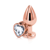 Rear Assets - Rose Gold Heart - Medium - Clear nsnovelties