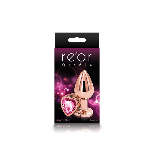 Rear Assets - Rose Gold Heart - Medium - Pink nsnovelties