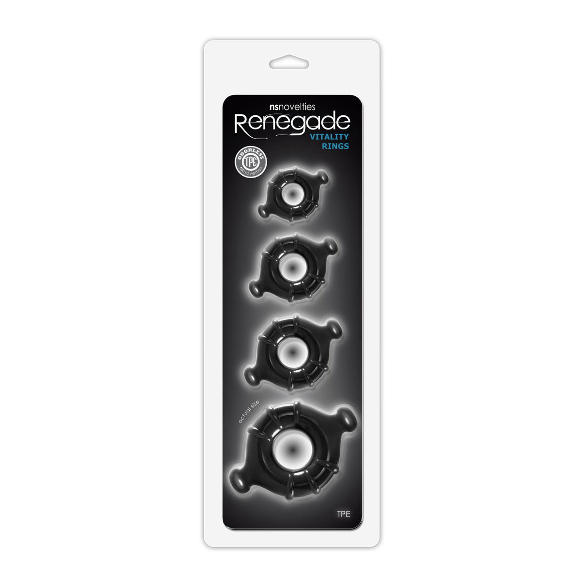 Renegade Vitality Rings - Black nsnovelties