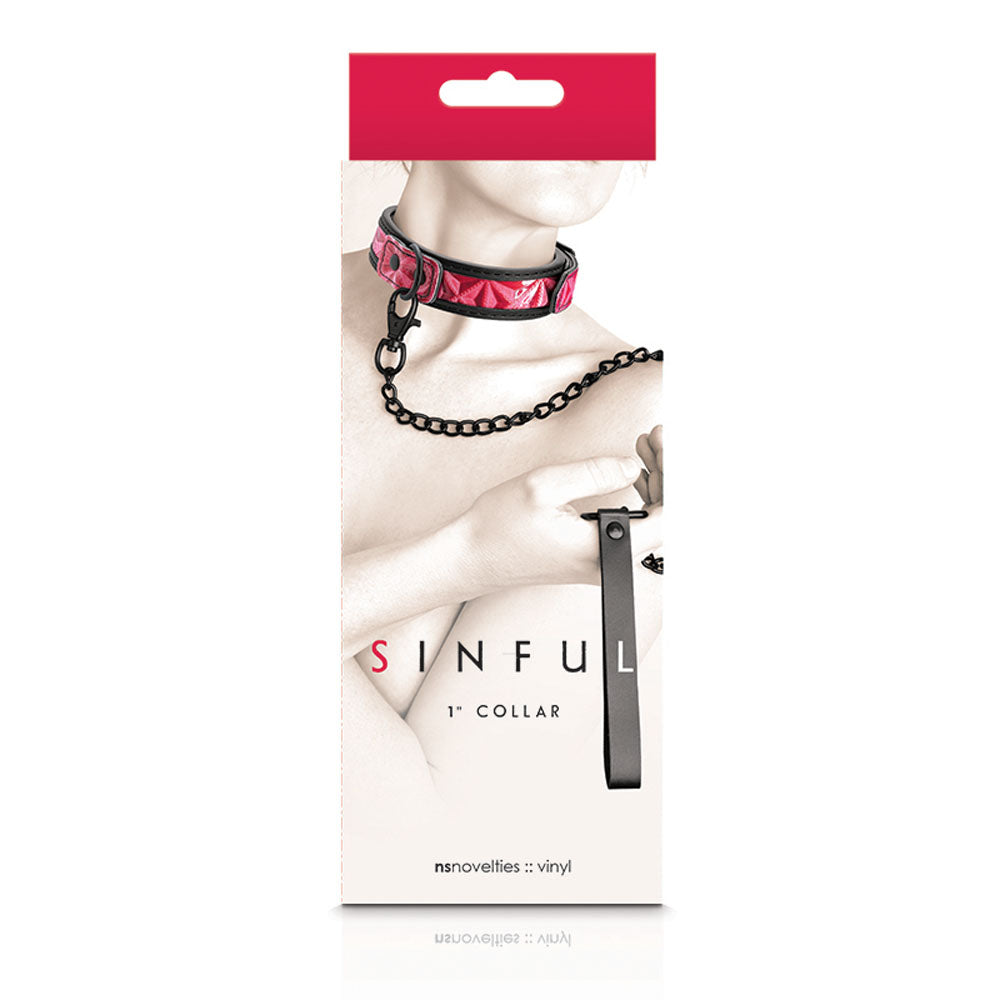 Sinful - 1 Inch Collar - Pink nsnovelties