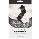 Sinful Wrist Cuffs - Black nsnovelties