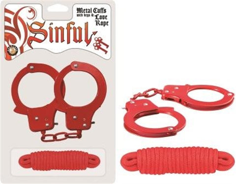 Sinful Metal Cuffs With Keys & - Love Rope Nasstoys