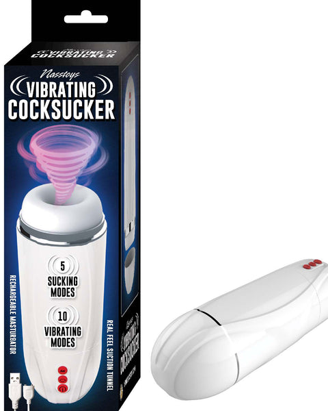 Vibrating Cocksucker - White Nasstoys