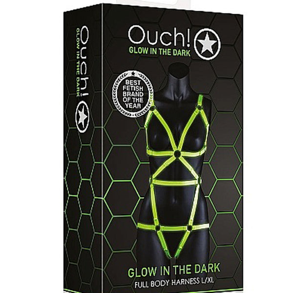 Full Body Harness - Large/xlarge - Glow in the  Dark Shots Ouch!