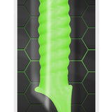 Swirl Stretchy Penis Sleeve - Glow in the Dark Shots Ouch!