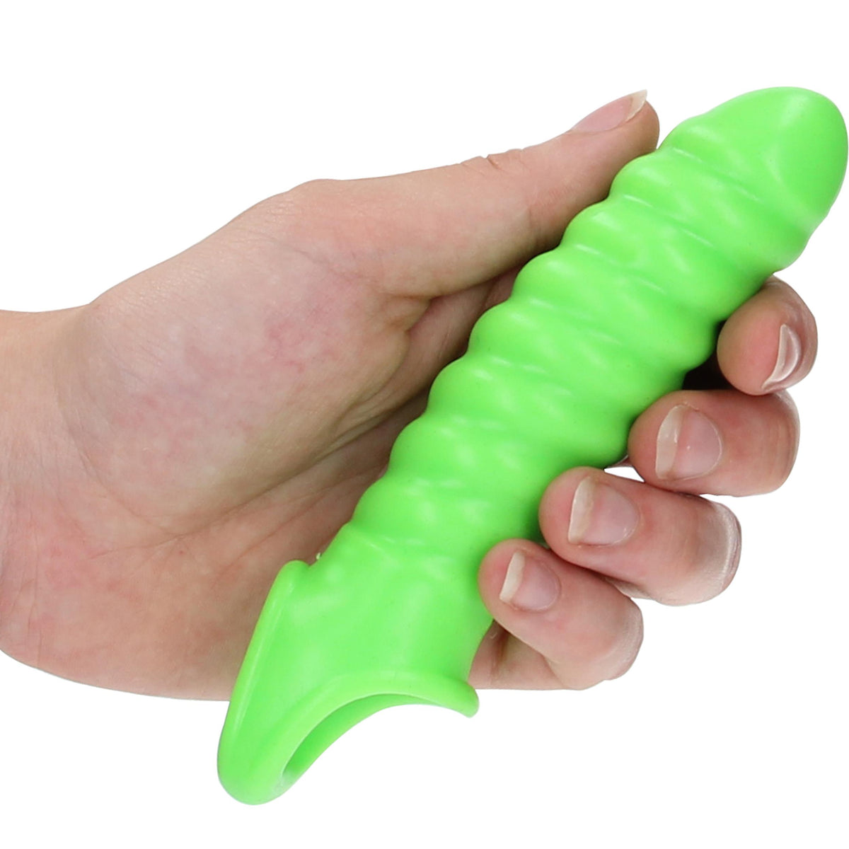 Swirl Stretchy Penis Sleeve - Glow in the Dark Shots Ouch!