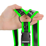 Bonded Leather Buckle Harness - Large/xlarge -  Glow in the Dark Shots Ouch!