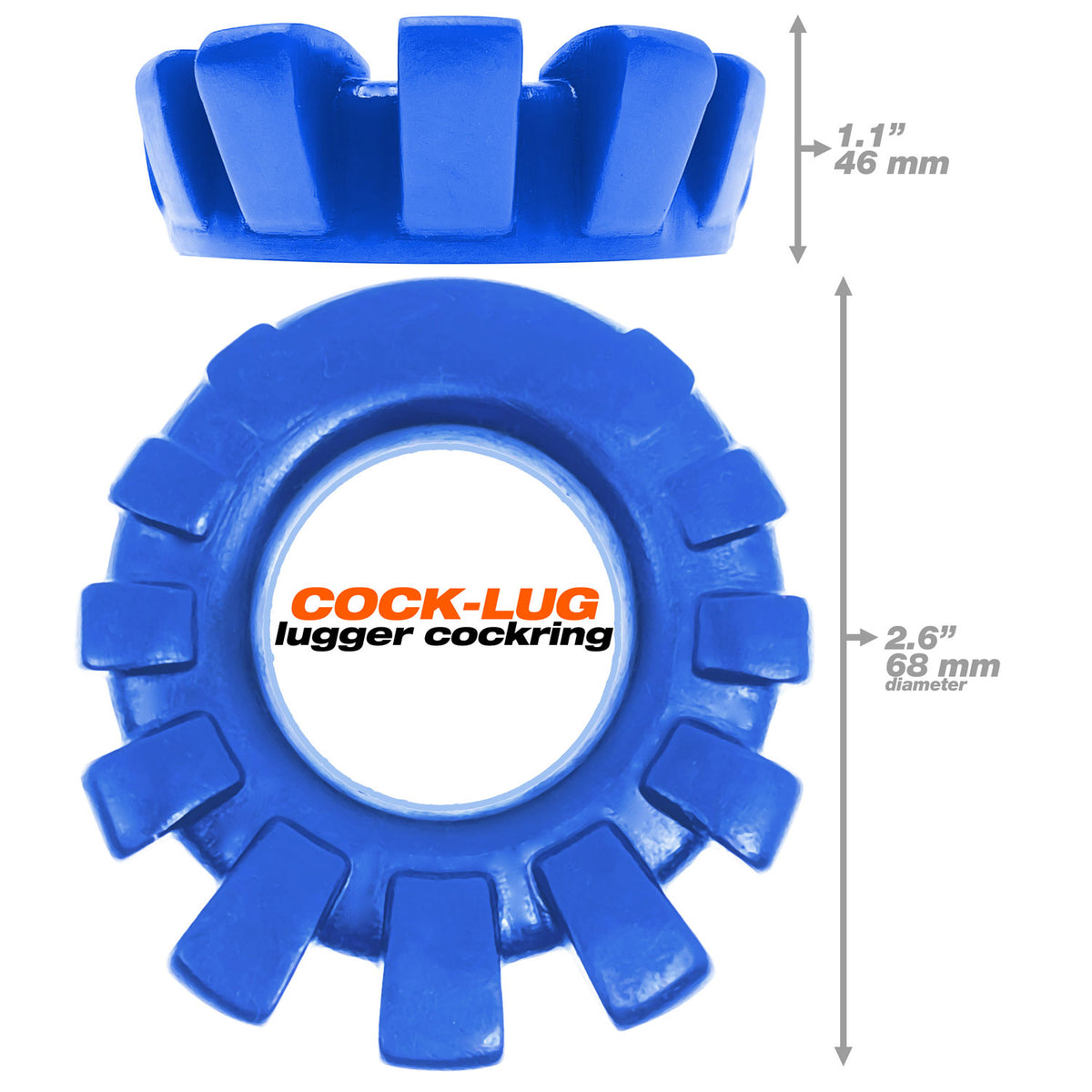 Cock-Lug Lugged Cockring -  Marine Blue Sale