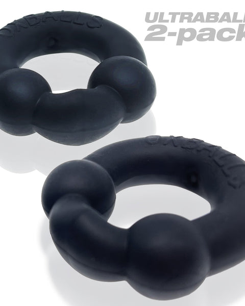 Ultraballs 2- Piece Cockring Set - Night Black Oxballs