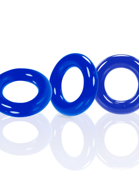 Willy Rings 3-Pack Cockrings - Police Blue Oxballs