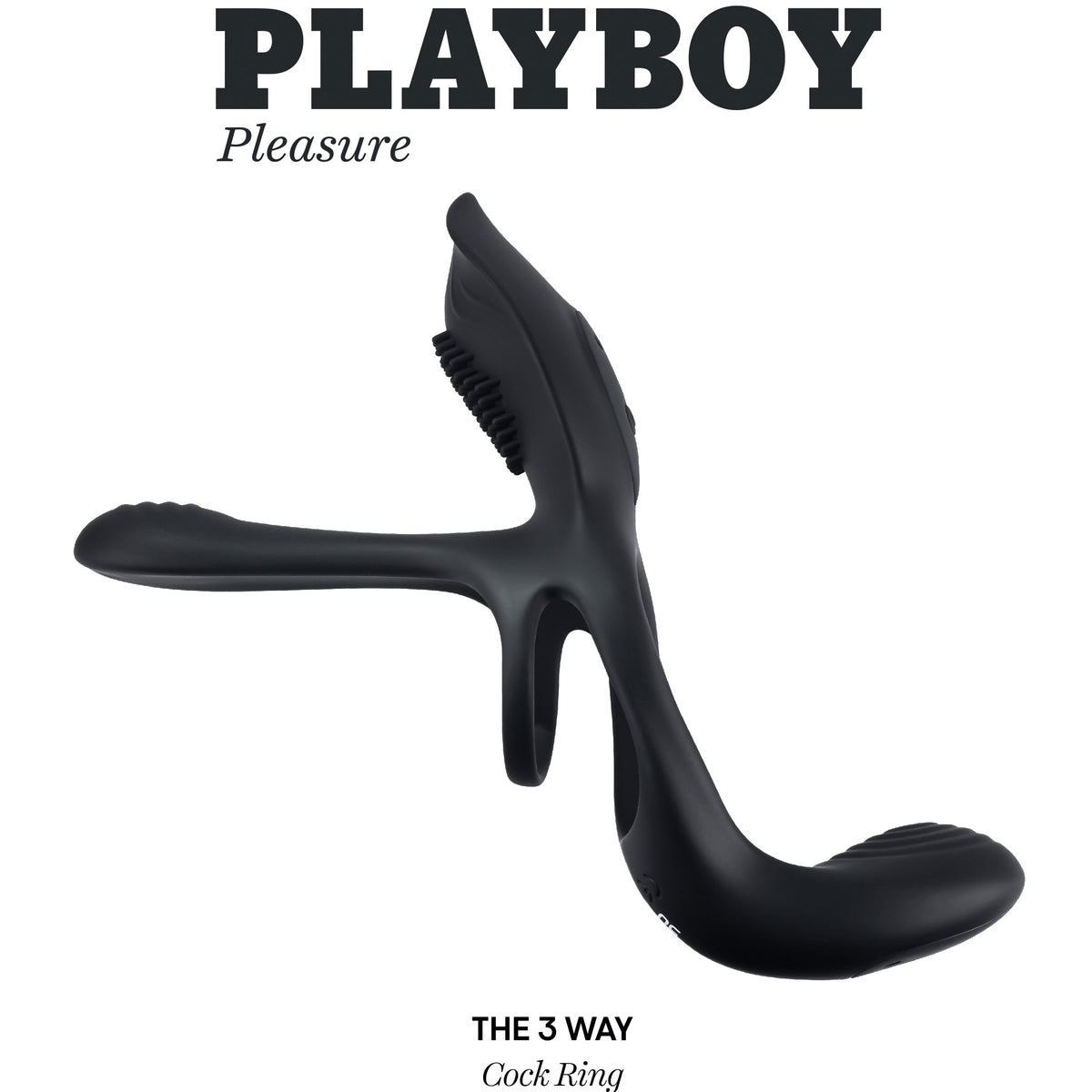 Playboy Pleasure - the 3 Way - Cock Ring - Black Playboy Pleasure