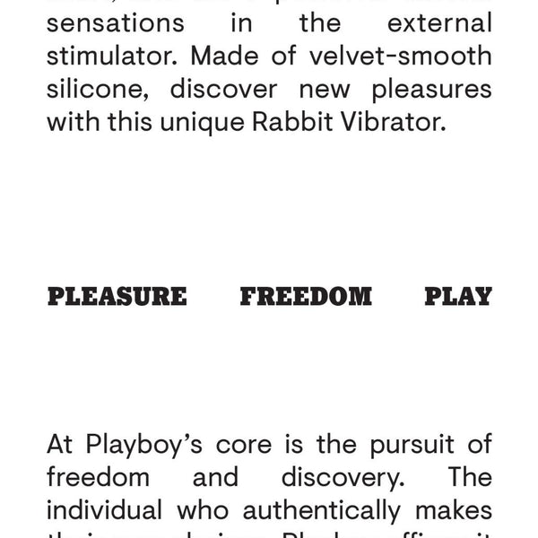 Playboy Pleasure - Rapid Rabbit - Vibrator  - Black Playboy Pleasure