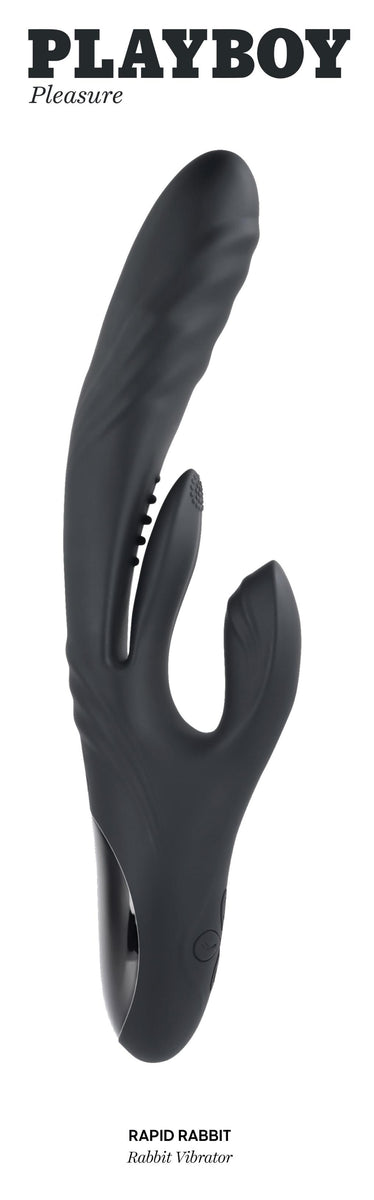 Playboy Pleasure - Rapid Rabbit - Vibrator  - Black Playboy Pleasure