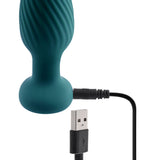 Playboy Pleasure - Spinning Tail Teaser -  Butt Plug - Deep Teal Playboy Pleasure