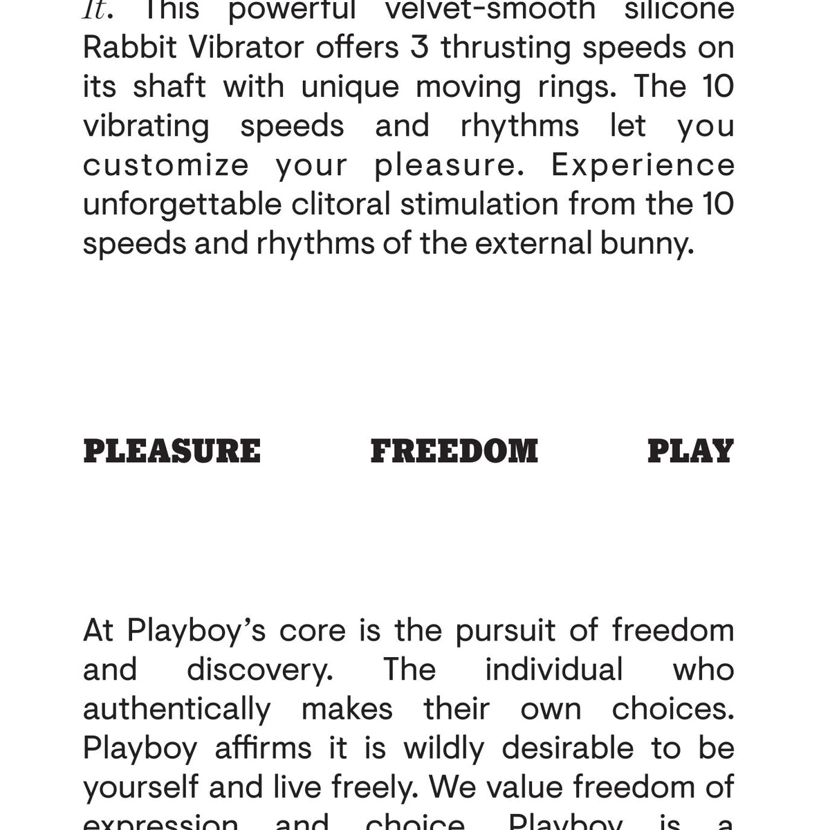 Playboy Pleasure - Hop to It - Rabbit Vibrator - Dark Purple Playboy Pleasure