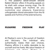 Playboy Pleasure - Hop to It - Rabbit Vibrator - Dark Purple Playboy Pleasure