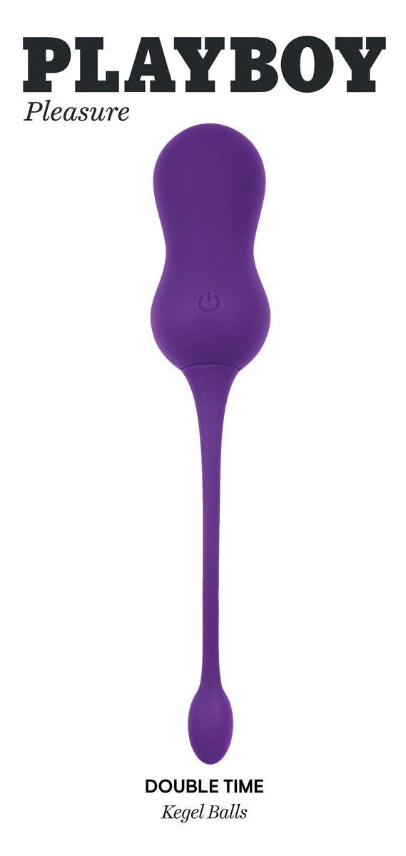 Playboy Pleasure - Double Time - Kegel Balls - Dark Purple Playboy Pleasure