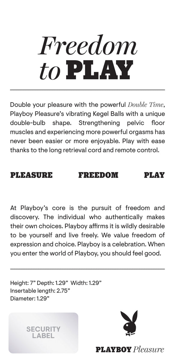 Playboy Pleasure - Double Time - Kegel Balls - Dark Purple Playboy Pleasure