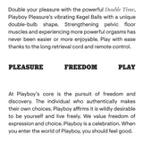 Playboy Pleasure - Double Time - Kegel Balls - Dark Purple Playboy Pleasure