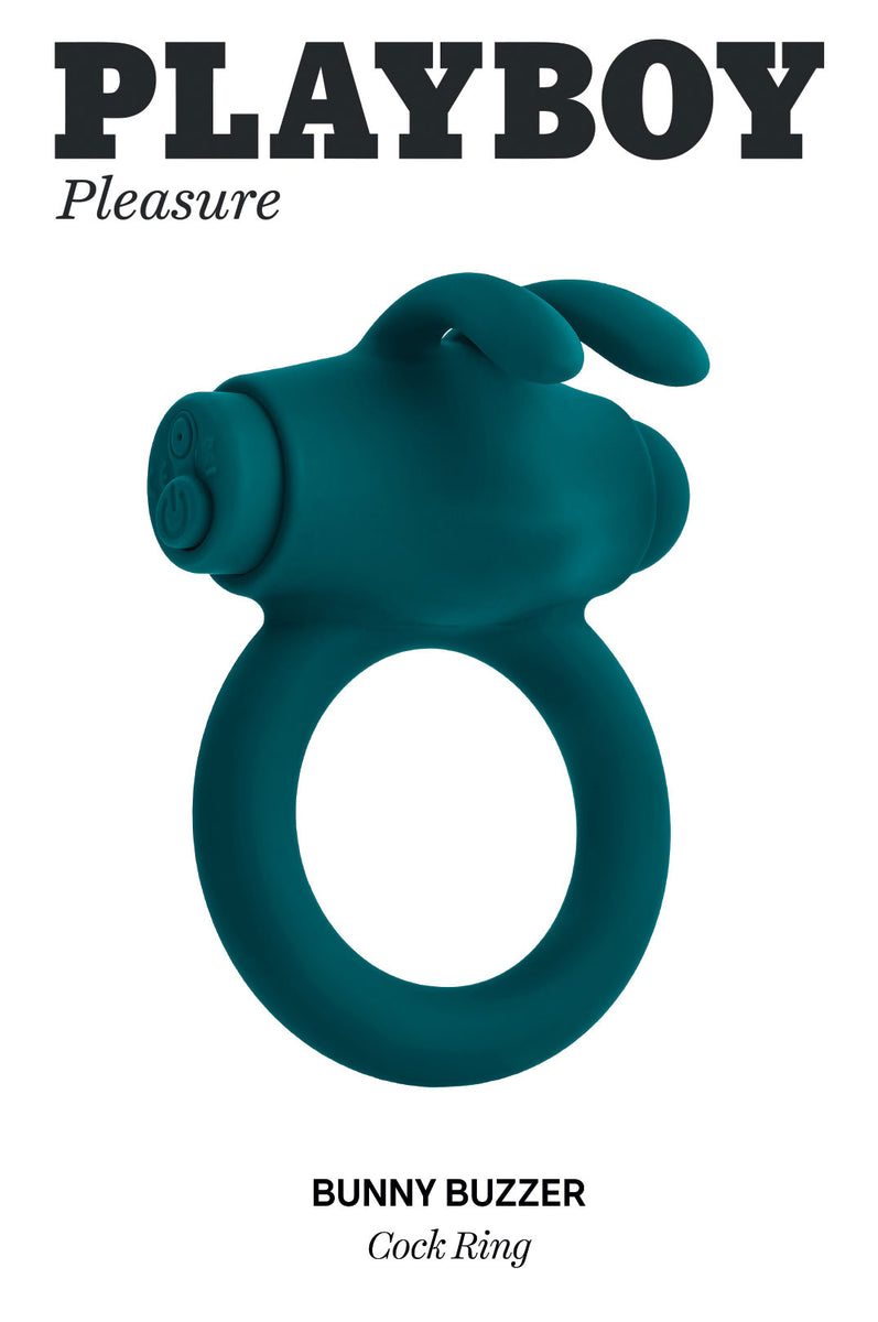 Playboy Pleasure - Bunny Buzzer - Cock Ring - Deep Teal Playboy Pleasure