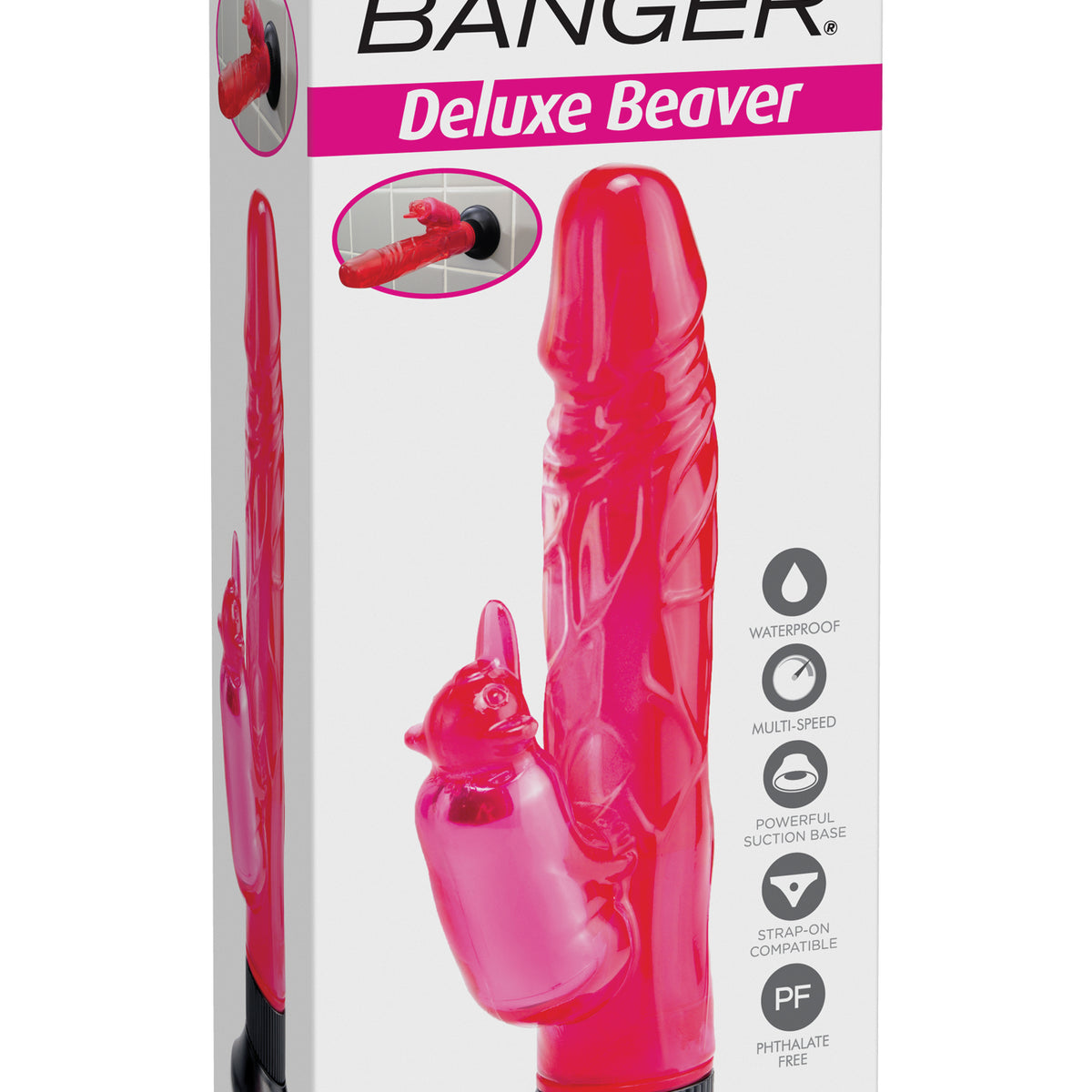 Waterproof Beaver Wall Bangers Deluxe - Pink Pipedream