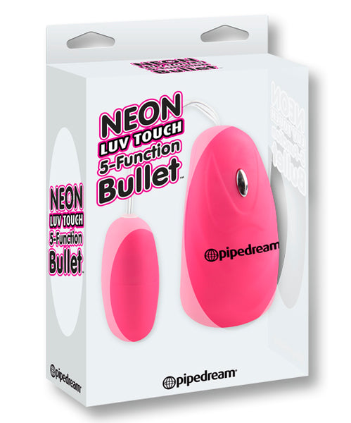 Neon Luv Touch 5 Function Bullet - Pink Pipedream