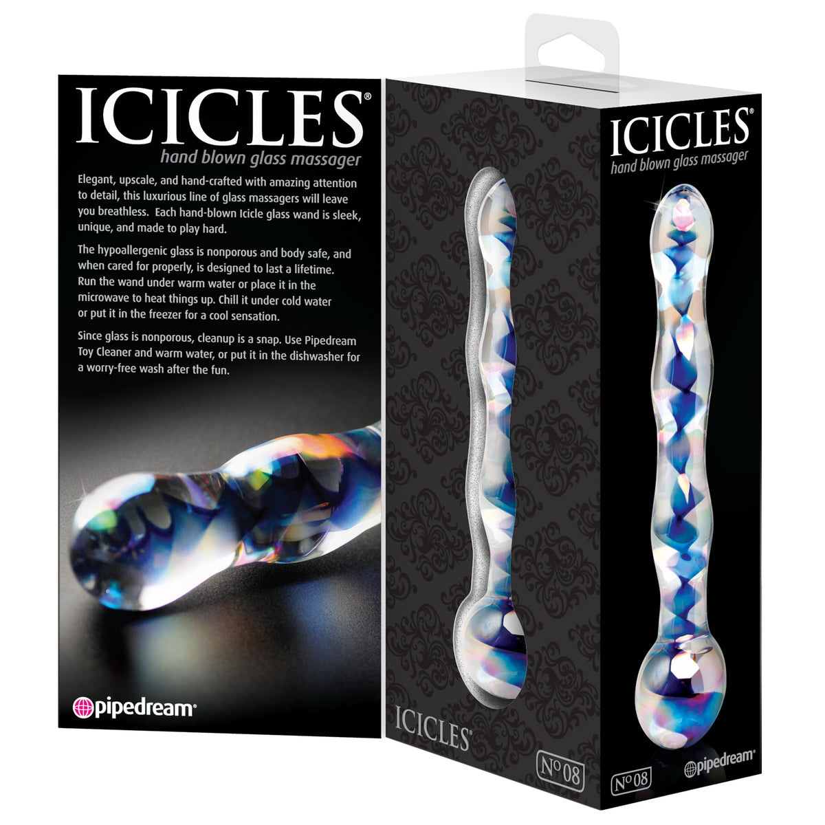 Icicles No. 8 - Clear / Blue Pipedream