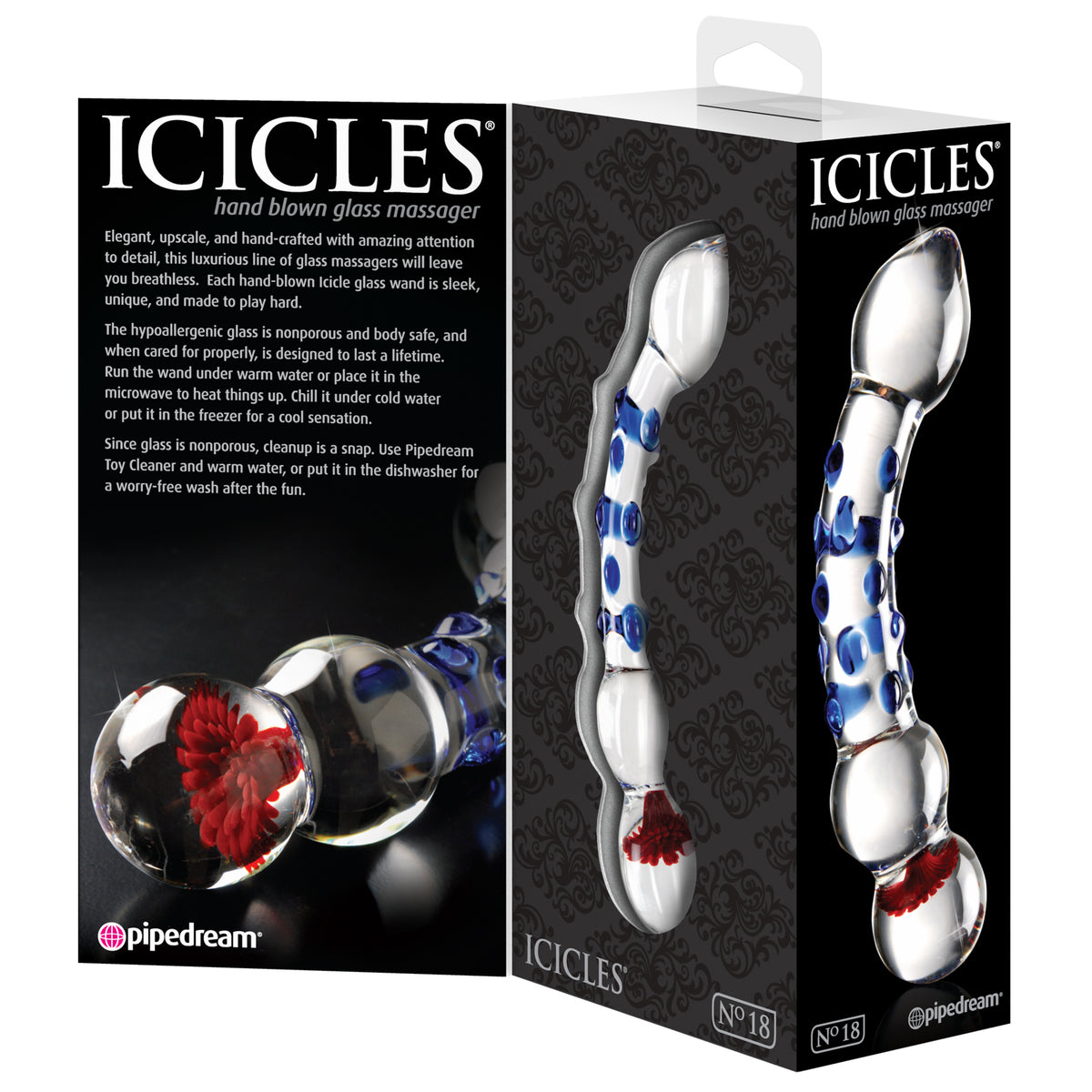 Icicles No. 18 - Clear / Blue Pipedream