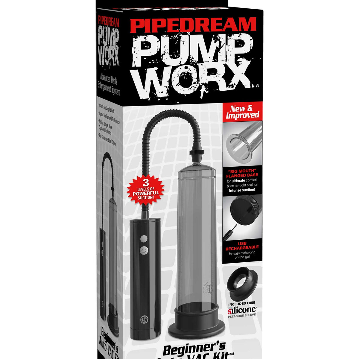 Pump Worx Beginners Rechargeable Auto Vac Kit -  Smoke / Black Pipedream