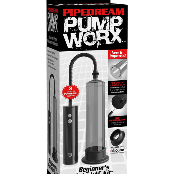 Pump Worx Beginners Rechargeable Auto Vac Kit -  Smoke / Black Pipedream