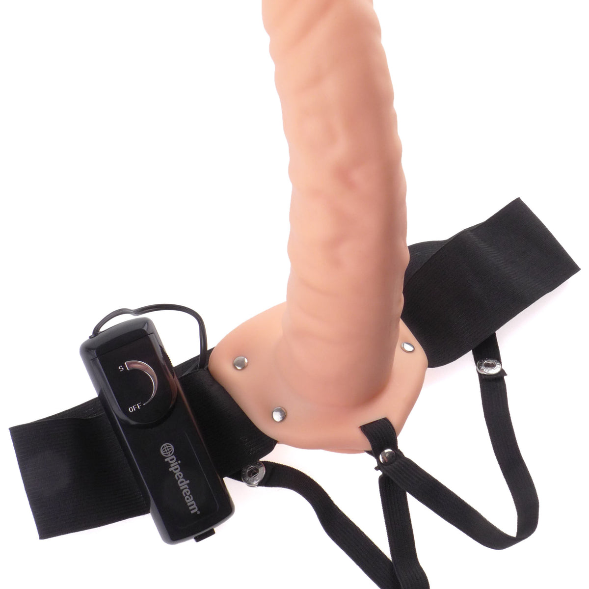 Fetish Fantasy Series 8-Inch Vibrating Hollow Strap-on - Flesh Pipedream