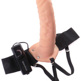 Fetish Fantasy Series 8-Inch Vibrating Hollow Strap-on - Flesh Pipedream