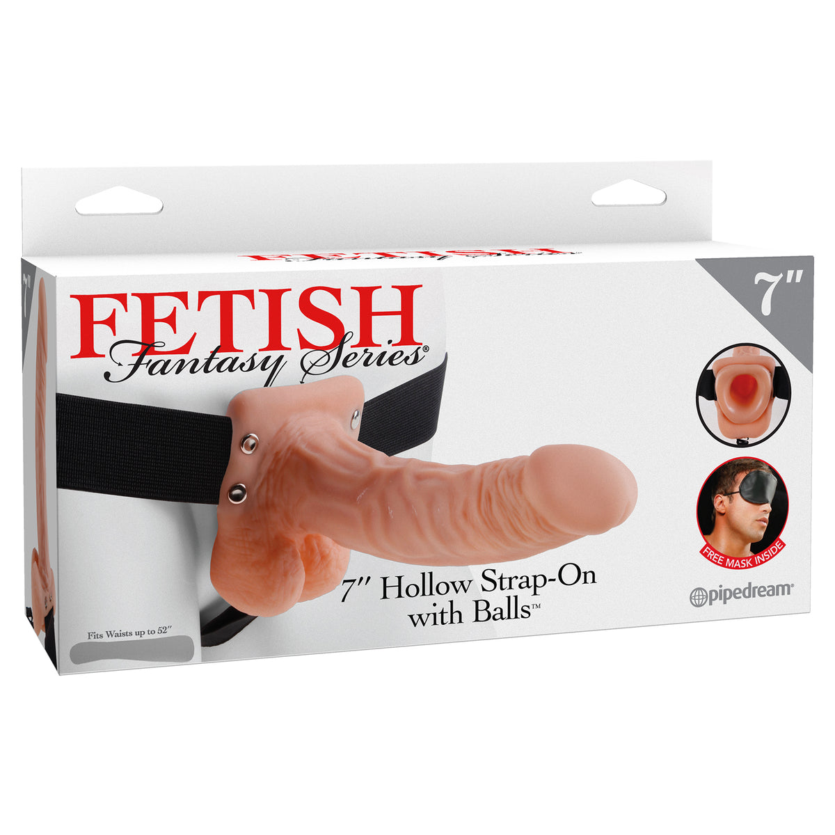 Fetish Fantasy Series 7 Inch Hollow Strap-on With  Balls - Flesh Pipedream