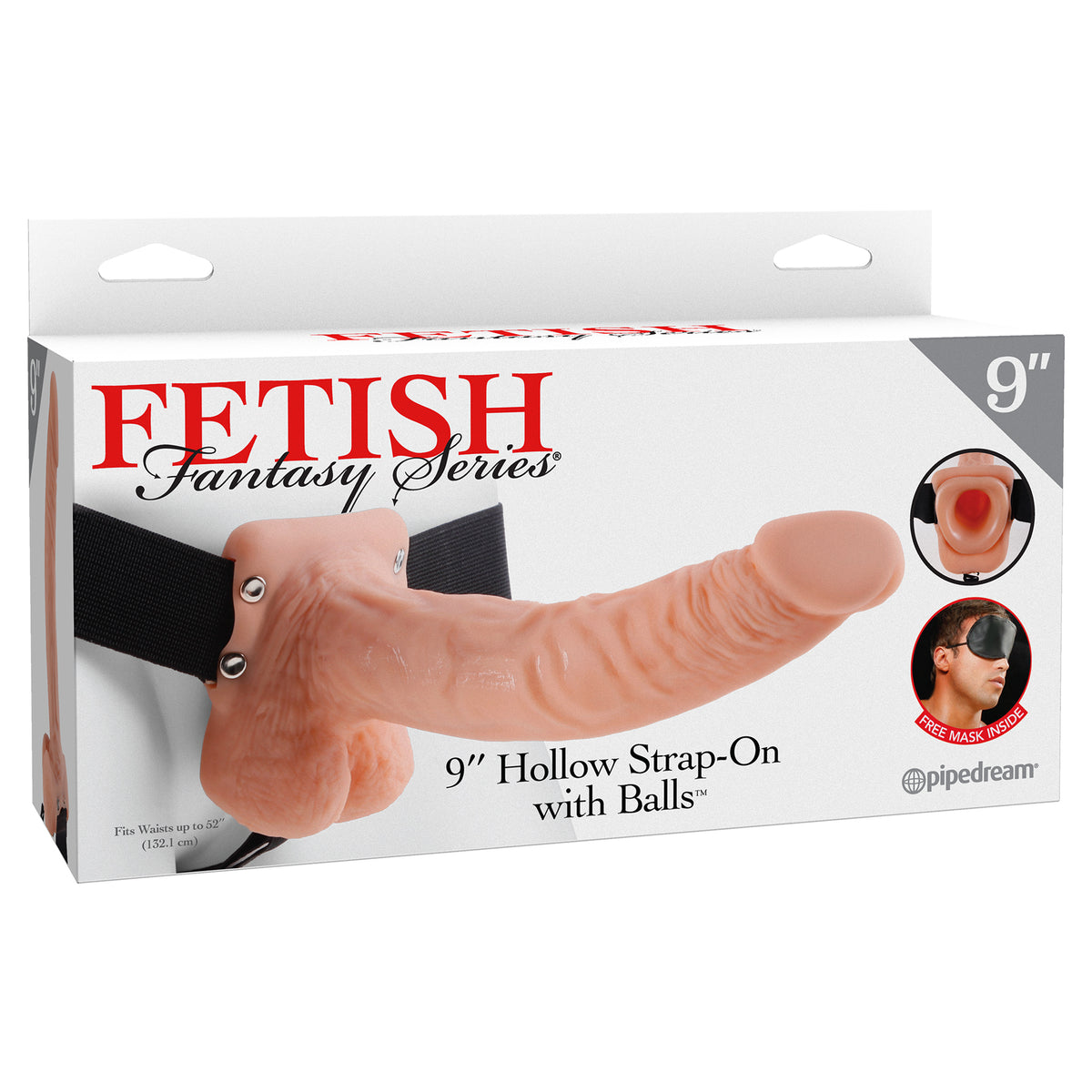 Fetish Fantasy Series 9 Inch Hollow Strap-on With  Balls - Flesh Pipedream