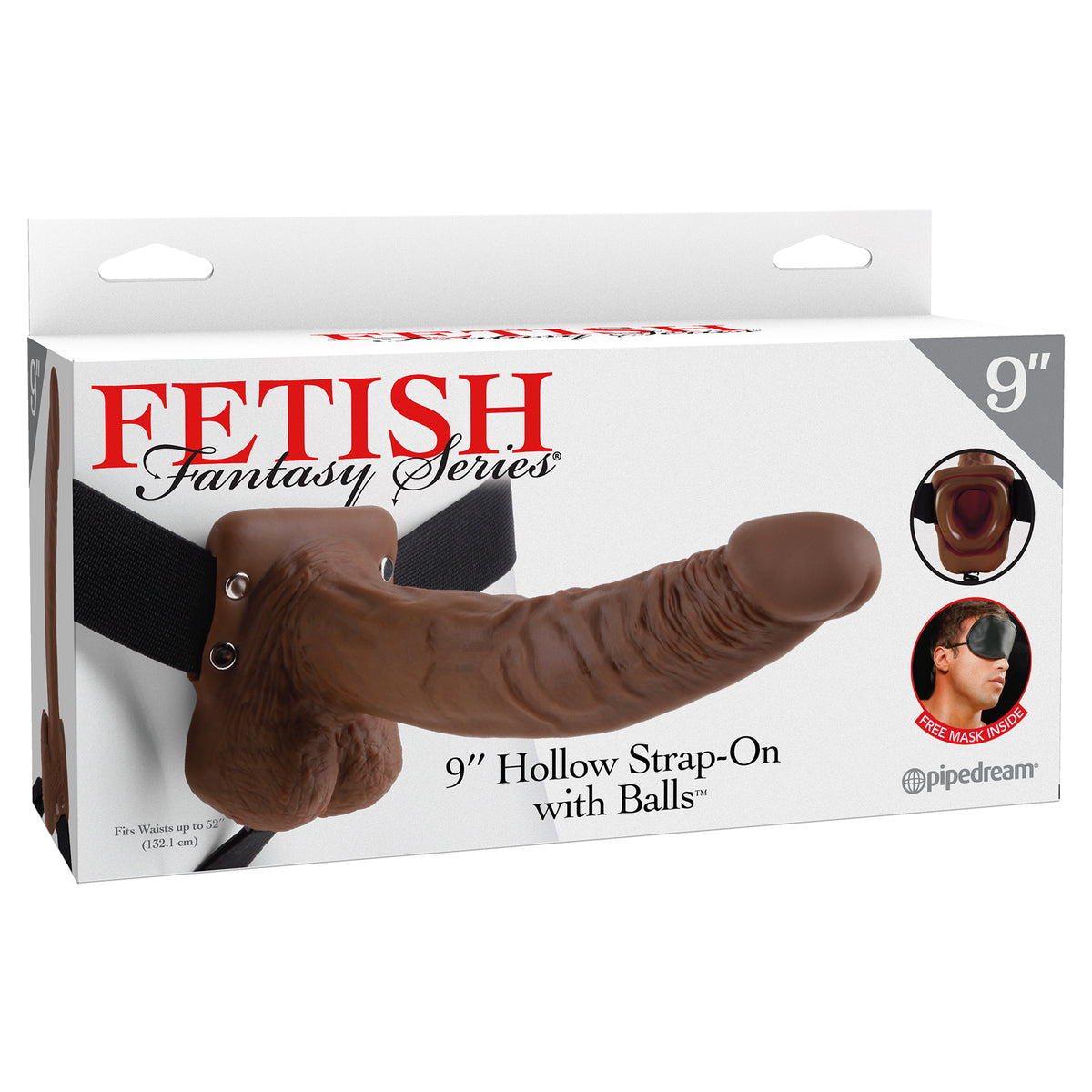 Fetish Fantasy Series 9-Inch Hollow Strap-on With Balls - Brown Pipedream