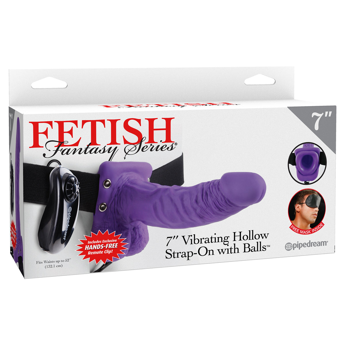 Fetish Fantasy Series 7-Inch Vibrating Hollow Strap-on With Balls Pipedream