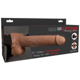 Fetish Fantasy Series 10 Inch Hollow Rechargeable Strap-on With Remote - Tan Pipedream