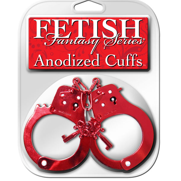 Fetish Fantasy Series Anodized Cuffs - Red Pipedream