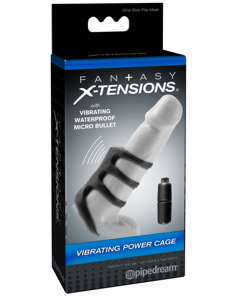 Fantasy X-Tensions Vibrating Power Cage - Black Pipedream