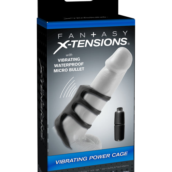 Fantasy X-Tensions Vibrating Power Cage - Black Pipedream