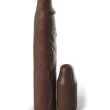 Fantasy X-Tensions Elite 9 Inch Sleeve With 3 Inch Plug - Brown Pipedream