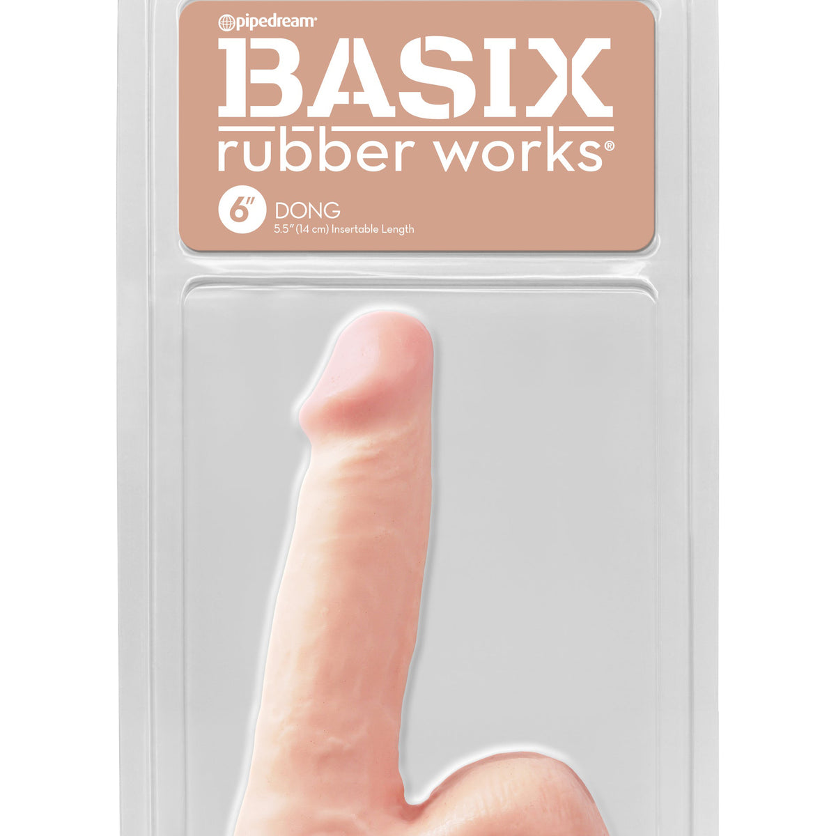 Basix Rubber Works - 6 Inch Dong - Flesh Pipedream