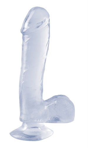 Basix Rubber Works - 7.5 Inch Dong With Suction Cup - Clear Pipedream