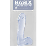 Basix Rubber Works - 7.5 Inch Dong With Suction Cup - Clear Pipedream