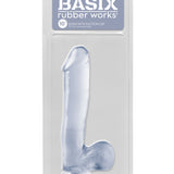 Basix Rubber Works - 10 Inch Dong With Suction Cup - Clear Pipedream