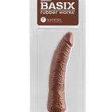 Basix Rubber Works - Slim 7 Inch With Suction Cup - Brown Pipedream