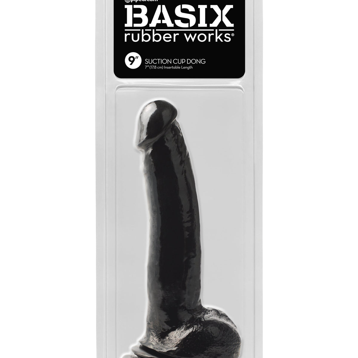 Basix Rubber Works 9 Inch Suction Cup Thicky - Black Pipedream